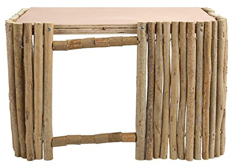 Cachette de Petite Animale en Bois, Bois de Pommier, Clôture Respirante pour la Maison Boîtier Lapin Hamster avec Un Espace Sommeil et Relaxation, adapté à la Cobaye Pigle Chinchilla Lapin