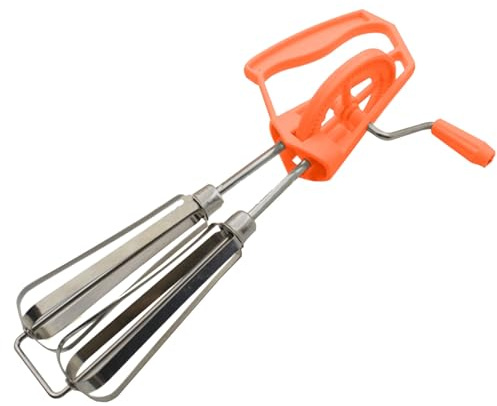 Craque d'oeufs du manuel du batteur | Acier inoxydable à double mélange Couche de tête poignée confortable avec rotation lisse | Mélangeur de cuisine multifonctionnel pour les œufs de pâte à gâteau e