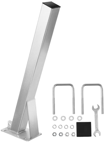 VEVOR Poteau de Support de Treuil de Remorque Bateau 76 x 76 x 863 mm, avec Boulons U, Acier Galvanisé, Compatible Timon de Remorque 76 x 76-101 mm, pour Jet-Ski, Voilier, Bateau de Pêche, Hors-Bord