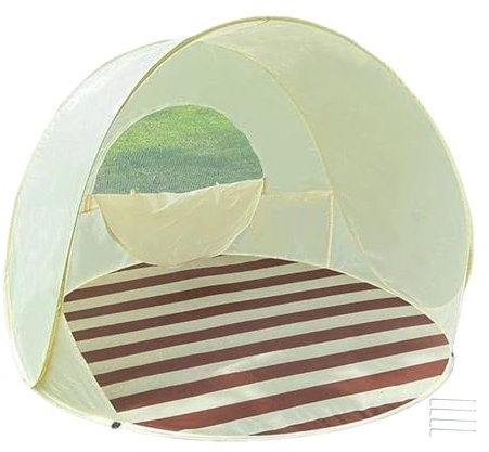 da spiaggia portatile, da sole pieghevole, tettoia di protezione in rete, leggera e veloce da installare, per viaggi, campeggio, gite in famiglia, picnic, piscina, giochi, 145 x 145