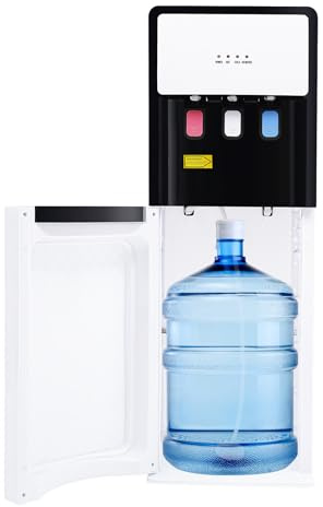 Bodenstehender Elektrischer Wasserspender, 500W Heißwasserspender Heiß Kalt Doppelfunktion Dispendermit Thermostat-Schutzfunktion, Boden Stehend Trinkmaschine für Büro, Häuser