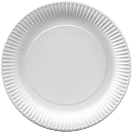 Papstar 11176 Einwegteller, Frischfaser-Karton Tamfold, weiß, 5.50 x 26 x 26 cm