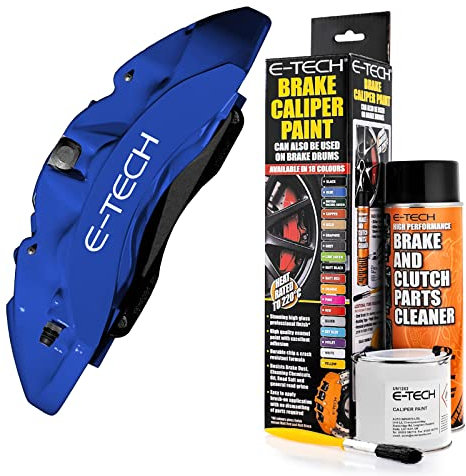 E-TECH Blue Brake Caliper Paint - EBCP-BL - Complete Kit Inc Paint/Cleaner & Brush
