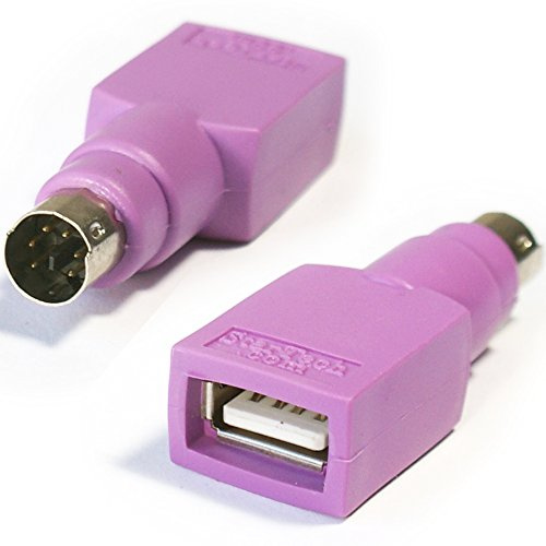 Loops PS/2 Male to USB Female Keyboard Mouse Adapter - For Cable Lead-PS2 6 Pin Mini DIN