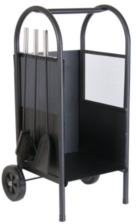 Kamino-Flam Kaminholzwagen 4-teilig, schwarz Eisen, 81 cm, 337133