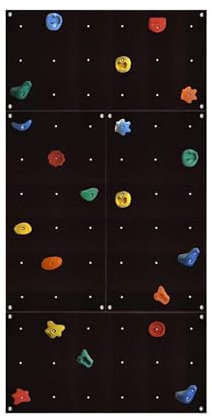 Gartenpirat Kletterwand Outdoor OW4 ca. 2,72 m² mit Vier Wandplatten 117 x 58,5 cm 20 bunten Klettersteinen und Montagematerial für Kinder und Erwachsene