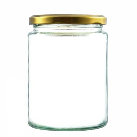 Wares of Knutsford 300ml Glass Food jar with twist off lids for Jam Marmalade Honey (24, gold)