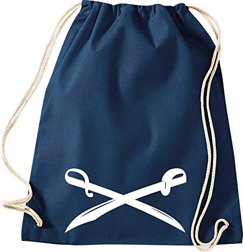 Shirtinstyle Gym Sack Turnbeutel Sailing Motive Säbel, Heimat, Urlaub, Segeln, Wassersport, Farbe Blau