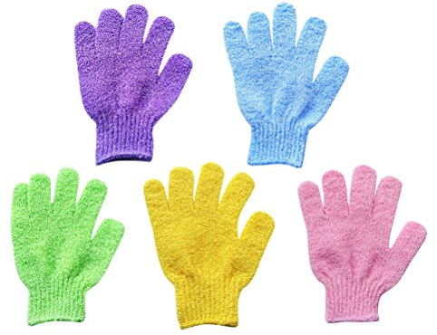 healifty 5 Stück Waschhandschuh für Peeling Körper Handschuhe für Dusche für Herren und Damen