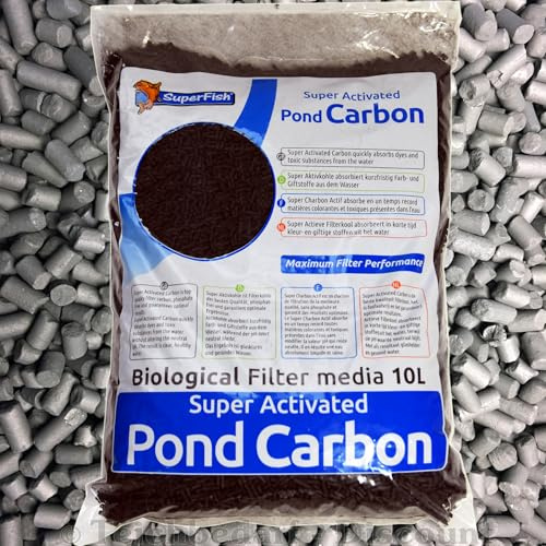 SuperFish 10 Liter Aktivkohle Carbon Filterkohle Filtermaterial für Teich und Aquarium Filter