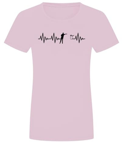 Herzschlag Bier Pong Damen T-Shirt - EKG Bierpong Beer Beerpong Party Pink S
