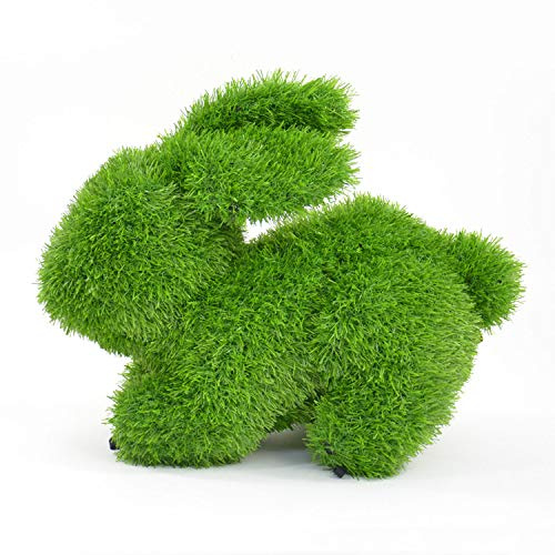 Kögler 53267 - AniPlants Hase, Deko-Figur aus Kunstrasen, ca. 44 x 26 x 35 cm groß, wetterfest und formstabil, mit Ankern zur Befestigung, ideal als Deko für Garten und Haus, Grün