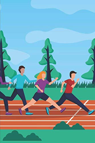 Leichtathletik Trainingsbuch: Tagebuch für alle Leichtathleten und Sportler ♦ Trainingsjournal für über 100 Einträge ♦ 6x9 Format ♦ Motiv: Laufbahn 7