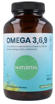 Omega 3,6,9 | 120 cápsulas | Naturitas Essentials | Omega 3 + 6 + 9 perfil completo | Salud cardiovascular y bienestar | Ácidos Grasos y Omegas