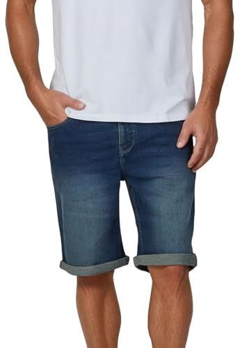 riverso RIVUdo Pantalones Vaqueros Cortos para Hombre, Jeans Short, Corte Regular, 99% algodón, Bermudas, Gris, Azul Claro, Azul, Negro, W30 - W42 - Dark Blue Denim (D233) - W38