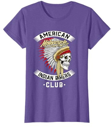 American Motorcycle Indian Bikers Club - Chopper Biker T-Shirt