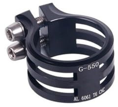 Fahrrad Sattelklemme Fahrrad Sattleklemme MTB Mountainbike Sattelstütze Halter-Klipp-Carbon-Faser-Rahmenrohr Verwenden 31.8mm / 37mm eloxiert SattelstüTzenklemme (Color : Black 34 9)