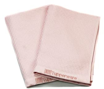 Tupperware FaserPro Glas rosa (2) Mikrofasertuch Fenster Hergestellt aus recyceltem Material