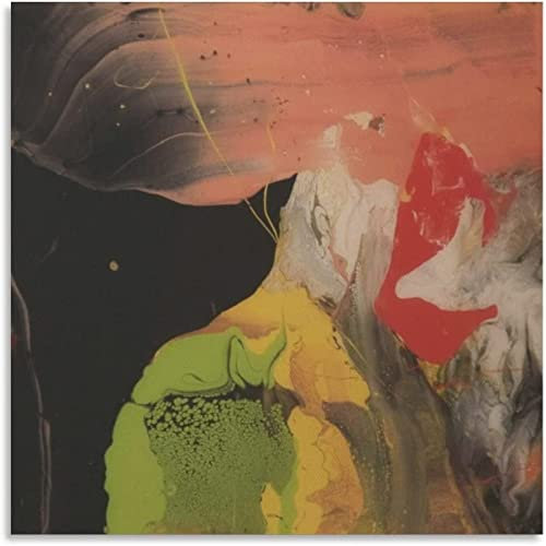XCPORA Gerhard Richter Poster Abstrakte Malerei Bunt Gerhard Richter Leinwand Wandkunst Gerhard Richter Drucke Home Wanddekor Pictrue 40x40cm Kein Rahmen