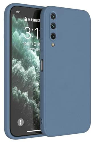 Topme Funda para Xiaomi MI A3 (6.09 Inches) Carcasa Caja Case Estuche, Funda Protectora de Piel de Silicona TPU - Lavanda Gris