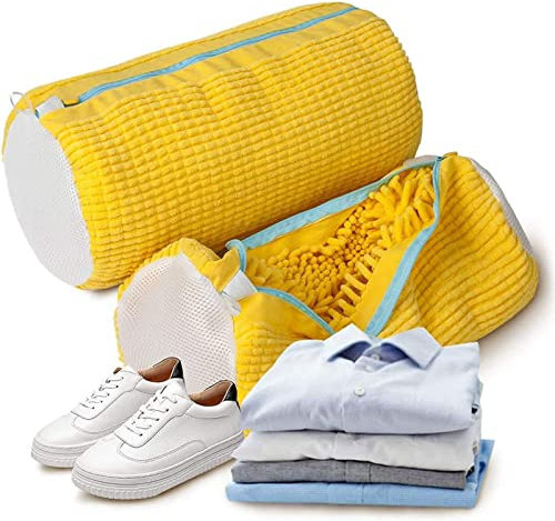UrCreat Shoe Wash Bag for Washing Machine, Shoes Laundry Bag Keep Shoes Clean, Reusable and Durable Zipper Shoe Washing Bag, for Sneaker Tennis Shoe (2 Stück)