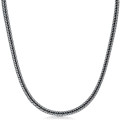 PDTJMTG 925 Sterling Silber Fuchsschwanz Kettenhalskette 2MM 3MM für Männer und Frauen