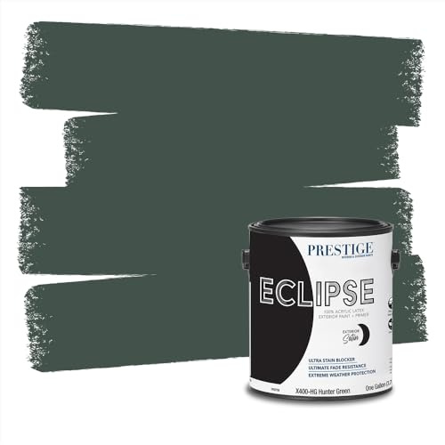 PRESTIGE Paints Eclipse Exterior Satin Paint and Primer in One, 1-Gallon, Hunter Green