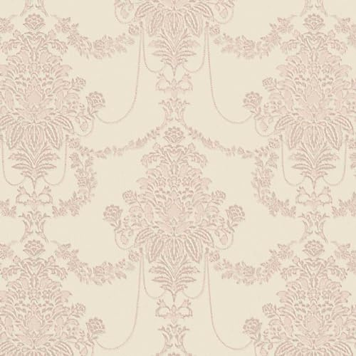 Erismann Tapete | Kollektion Versailles | 10287-05 | Vliestapete | Muster/Motive | 0.53 x 10.05 m | Pink | Wohnzimmer | Flur | Büro | Küche | Wohnräume