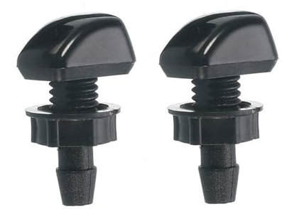 EQUSS 2Pcs Automotive Dual Loch Scheibenwaschdüse ABS Kunststoff Einstellbare Wischer Wasser Spray Jet Universal Auto Zubehör Scheibenwischerdüsen