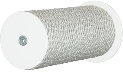 Kratzbaumland 12 cm Style-Kletterstufe Trittstufe Wandelement für Katzen (25 cm, Sandgrau)(Weiß, Metall)