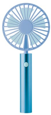 Remember Ventilator Flow, H 22.2 cm, Ø Ventilatorkopf: 9.7 cm, Aluminium/Kunststoff – Tragbarer Design Tischventilator, kompakter Ventilator für Büro, Zuhause oder Reise, Mini Ventilator (Aqua)