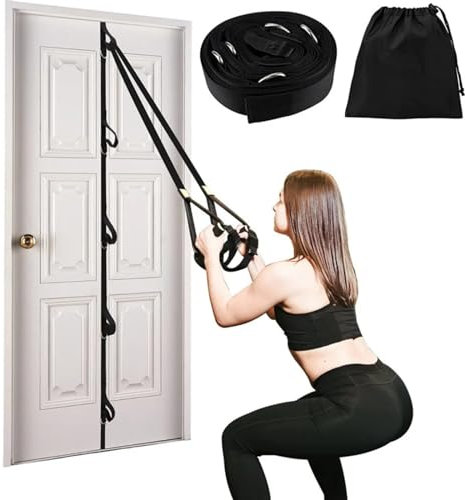 Door Anchor Strap For Resistance Bands Heavy Duty Multi Loop Door Anchor Strap Leg Ankle Straps for Resistance Training Physical Therapy Home Workouts