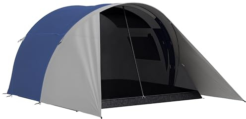 Outsunny Tente de Camping familiale 3-4 Personnes avec Double Toit 3000 mm et Sac de Transport, Tente Tunnel étanche légère ventilée Facile à Monter, dim. 390L x 315l x 188H cm