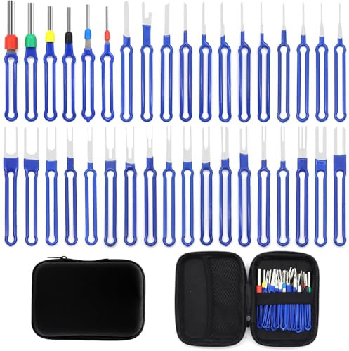 Aoyswuz 36 Piezas Herramientas de Extracción de Terminales con Funda Protectora Coche Terminal Eliminación Kit para Automóviles Aparatos Eléctricos