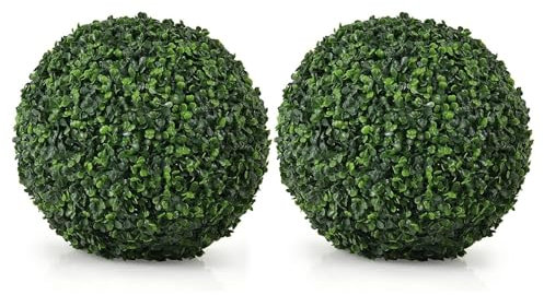 Asixxsix Künstlicher Pflanzenball, 38 cm, 2 Stück, Kunstformschnittball aus Kunststoff mit Moderner Technologie für die Hochzeit auf Dem Balkon, Geeignet für Garten, Veranda, Hof