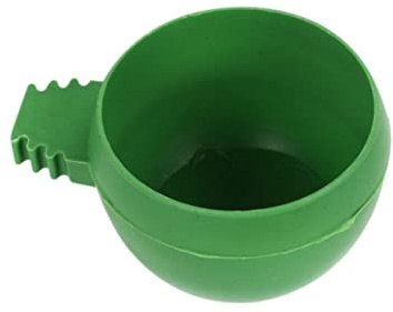 BUGUUYO Contenitore per Alimenti per Uccelli 20 Pezzi Ciotola Circolare in Plastica Facile da Pulire e Riempire per Alimentazione Pappagalli e Cocorite