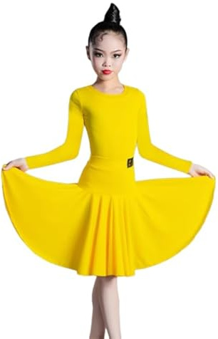 EFLALYHG A3,120, Vestido de baile latino para niñas, vestido de salón de baile dividido para competencia infantil, vestido para salón de baile, salsa, tango, samba, cha, rumba