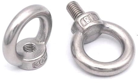 Ringmuttern aus Edelstahl, Schulter-Ösenmuttern, Ösenschrauben, 304 Edelstahl, Hebeösenmuttern/Schraube, Hebeösenmuttern, Ring, Schmetterlingsmutter, Schulter-Ösenschraube, einfache Struktur(M4)