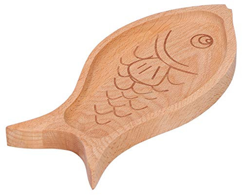 Piatto in Legno Piatto a Forma di Pesce Multi -grano Creativo Dessert Vassoio Vassoio per Caramelle Piatto di Caramelle