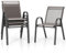 COSTWAY 4er Set Gartenstühle stapelbar, Stapelstühle aus Textilene und Metallgestell, Terrassenstühle mit Armlehnen, Balkonstühle bis 150 kg belastbar, 56 x 70 x 84 cm, Grau