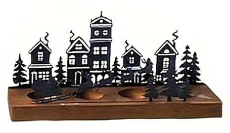 Holder Advents Wreath Tealight Holder Christmas Tray Metal With Wood Holders Tealight