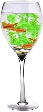 CSYQPDMBDL Kugelaquarium, Goldfischglas, Fischglas Klarglas Aquarium Heimdekoration Aquarien(13cmx50cm)