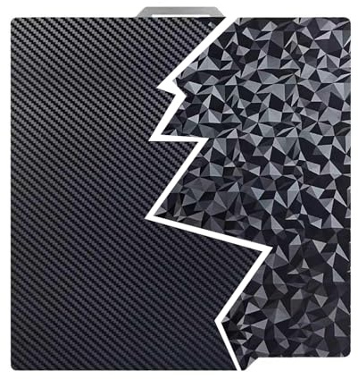 JAUEIVER Piastra di stampa da 257 mm, diamante testurizzato e fibra di carbonio, piastra di stampa compatibile con stampanti 3D Bambu Lab X1