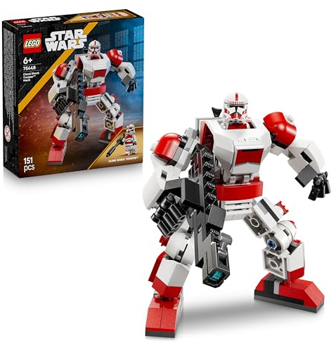 LEGO Star Wars 75448 Klon-Schocktruppen Mech - Bewegeliche Actionfigur mit Blastergewehr & Minifigur - Modellbau für Kinder - Geschenk für Jungen ab 6 Jahren & Star-Wars-Fans