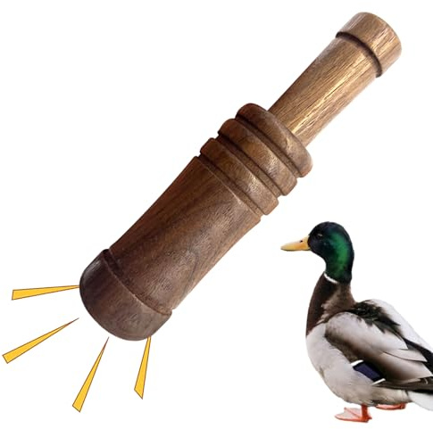 Duck Caller - Germano reale in legno per principianti, strumento di caccia realistico per adolescenti e adulti, tenda da viaggio, campeggio, escursionismo, alpinismo, birdwatching, avventura, 13 x 3