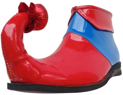 Générique Zapatos de payaso para hombre, zapatos de disfraz: zapatos mágicos de cuernos, diseño divertido extravagante, espectáculo teatro de cómica, carnaval, Halloween, para adultos, turquesa, 44 EU