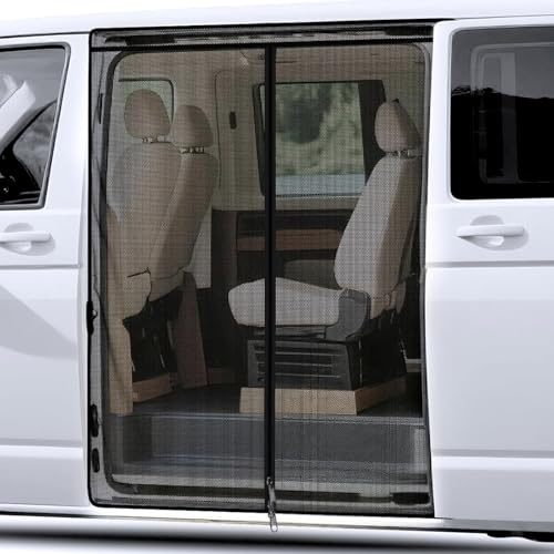 Magnetic Mosquito Net, Magnetic Insect Protection Net for VW T5/T6 Sliding Door, 100% Perfect Fit & Quick Assembly, Fly Screen, Insect Protection, Sun Protection, 150 x 160 cm