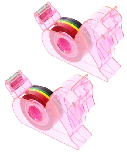 Healvian Klebebandabroller Einhorn mit Scharfem Cutter 2 Stück Tragbar für Büro und Schule Multifunktionaler Klebebandhalter für Schreibtisch und Home Office