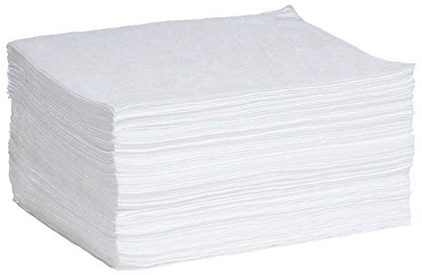SpillTech Oil-Only Responder Absorbent Mat Pad, Lightweight, Polypropylene, 19” x 15” (L x W), White, Pack of 100 (WP100S)