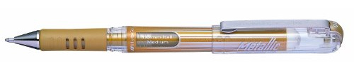 Pentel K230-XO Hybrid Gel Metallic Grip DX Tintenroller mit pigmentierter Tinte, 12-er Packung, gold
